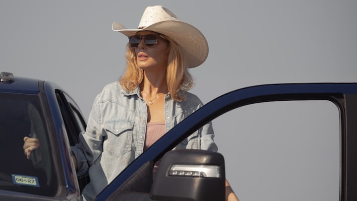 Kelly Reilly as Beth Dutton in Dutton Ranch, episode 1, season 1, streaming on Paramount+, 2026. Photo Credit: Emerson Miller/Paramount+. Kelly Reilly as Beth Dutton in Dutton Ranch, episode 1, season 1, streaming on Paramount+, 2026. Photo Credit: Emerson Miller/Paramount+.