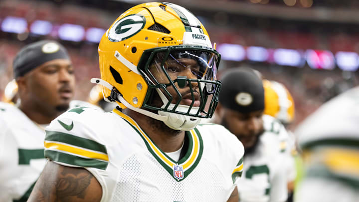Green Bay Packers defensive end Micah Parsons prior to the game against the Arizona Cardinals at State Farm Stadium.