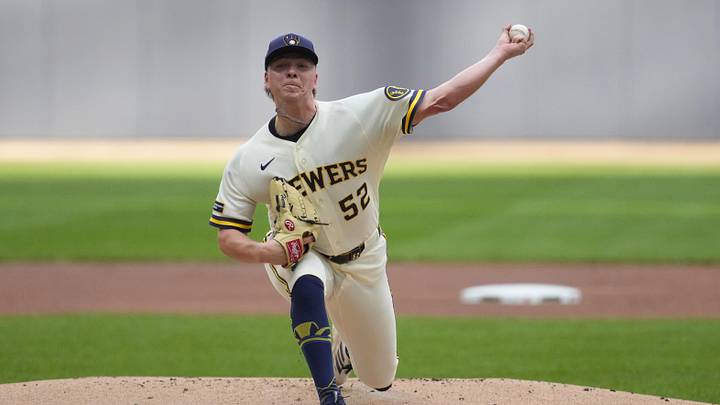 Milwaukee Brewers pitcher Kyle Harrison. Milwaukee Brewers pitcher Kyle Harrison.