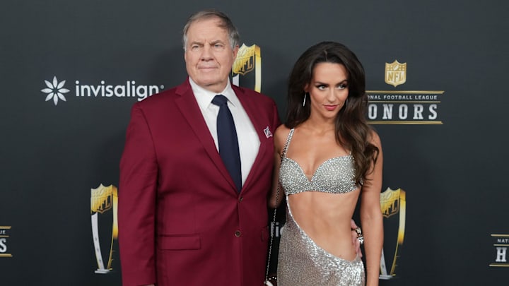 UNC football head coach Bill Belichick and girlfriend Jordon Hudson UNC football head coach Bill Belichick and girlfriend Jordon Hudson