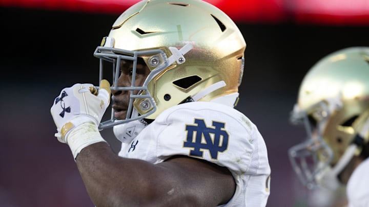 Notre Dame Fighting Irish running back Audric Estime