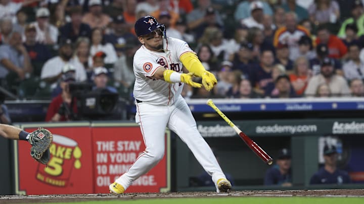 Houston Astros designated hitter Isaac Paredes 