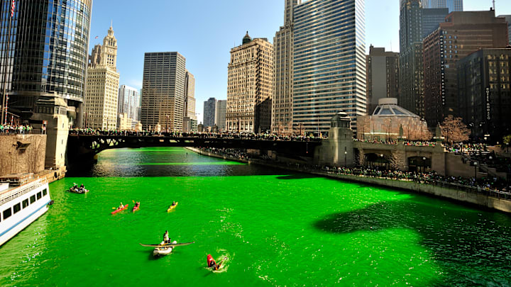 You can see the Chicago River turn green on St. Patrick‘s Day.
