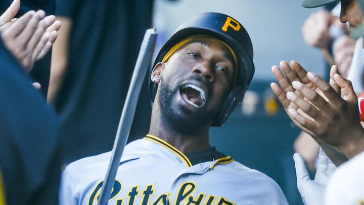 May 26, 2023; Seattle, Washington, USA; Pittsburgh Pirates designated hitter Andrew McCutchen (22)