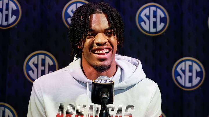 Arkansas Razorbacks forward Cooper Bowser speaks during the SEC Basketball Tipoff at Grand Bohemian Hotel Mountain Brook. Arkansas Razorbacks forward Cooper Bowser speaks during the SEC Basketball Tipoff at Grand Bohemian Hotel Mountain Brook.