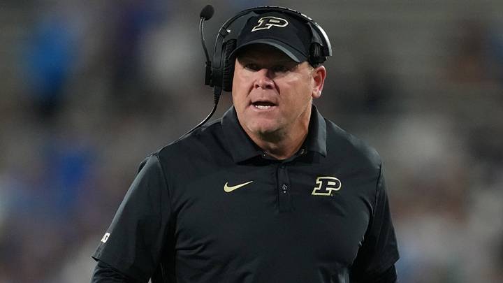 Purdue Boilermakers head coach Barry Odom reacts in the second half against the UCLA Bruins. Purdue Boilermakers head coach Barry Odom reacts in the second half against the UCLA Bruins.