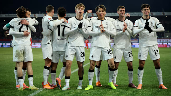 Borussia Mönchengladbach beim Torjubel 