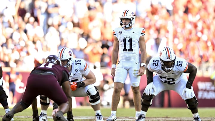 Auburn Tigers quarterback Jackson Arnold has been sacked 15 times over the last two games.