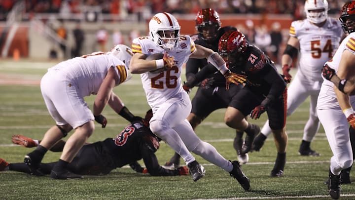 Carson Hansen scored the game-winning touchdown for Iowa State Saturday night, as the Cyclones topped Utah, 31-28. Carson Hansen scored the game-winning touchdown for Iowa State Saturday night, as the Cyclones topped Utah, 31-28.