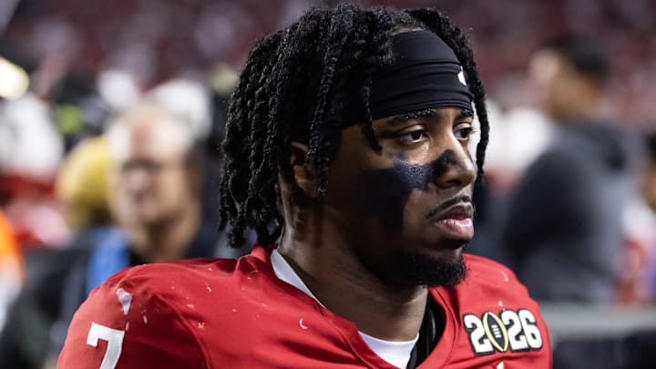 Indiana Hoosiers safety Louis Moore against the Miami Hurricanes in the College Football Playoff National Championship 
