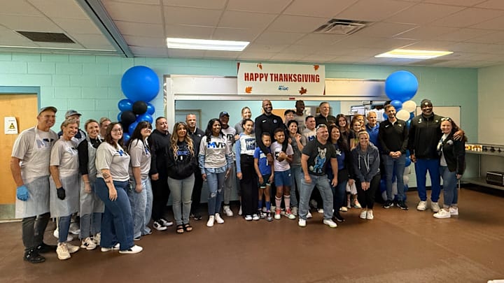 The Orlando Magic held its 32nd annual Thanksgiving celebration breakfast at the Coalition of the Homeless of Central Florida on Thursday morning.