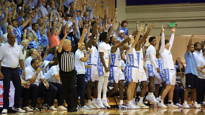 UNC basketball versus the Dayton Flyers