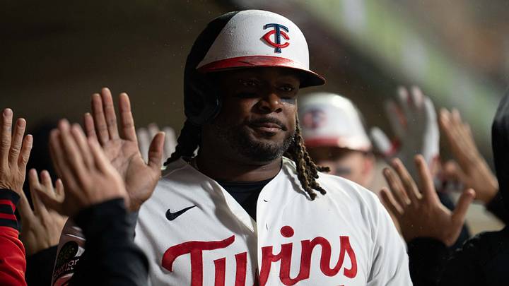Sep 14, 2026; Minneapolis, Minnesota, USA; Minnesota Twins designated hitter Josh Bell (56) celebrates with teammates after scoring the go-ahead run against the Minnesota Twins in the sixth inning at Target Field. Mandatory Credit: Jesse Johnson-Imagn Images Sep 14, 2026; Minneapolis, Minnesota, USA; Minnesota Twins designated hitter Josh Bell (56) celebrates with teammates after scoring the go-ahead run against the Minnesota Twins in the sixth inning at Target Field. Mandatory Credit: Jesse Johnson-Imagn Images