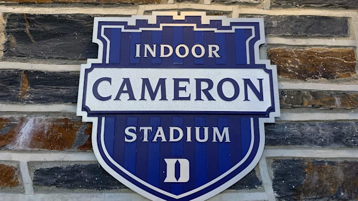 Cameron Indoor Stadium logo at Duke University.
Img 2577 Cameron Indoor Stadium logo at Duke University.
Img 2577