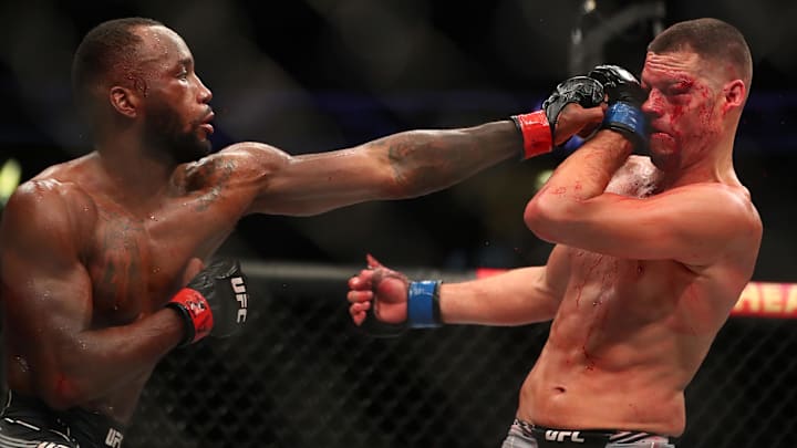 Leon Edwards and Nate Diaz at UFC 263