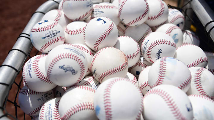 May 25, 2024; Boston, Massachusetts, USA; A general view of practice balls prior to a game between the Boston Red Sox and Milwaukee Brewers at Fenway Park. Mandatory Credit: Bob DeChiara-Imagn Images May 25, 2024; Boston, Massachusetts, USA; A general view of practice balls prior to a game between the Boston Red Sox and Milwaukee Brewers at Fenway Park. Mandatory Credit: Bob DeChiara-Imagn Images