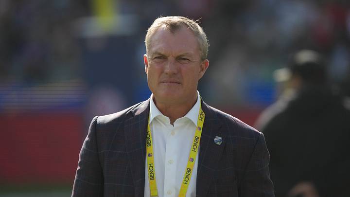 Sep 11, 2026; Melbourne, AUS;  San Francisco 49ers general manager John Lynch at Melbourne Cricket Ground.  Mandatory Credit: Kirby Lee-Imagn Images
