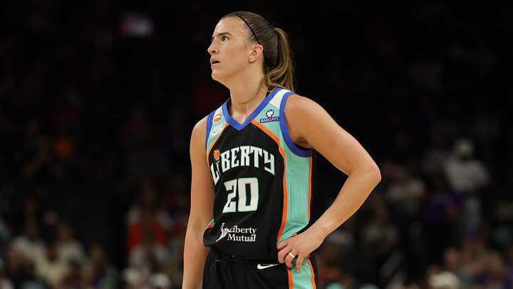 Aug 1, 2026; Phoenix, Arizona, USA; New York Liberty guard Sabrina Ionescu (20) against the Phoenix Mercury at Mortgage Matchup Center. Mandatory Credit: Mark J. Rebilas-Imagn Images Aug 1, 2026; Phoenix, Arizona, USA; New York Liberty guard Sabrina Ionescu (20) against the Phoenix Mercury at Mortgage Matchup Center. Mandatory Credit: Mark J. Rebilas-Imagn Images
