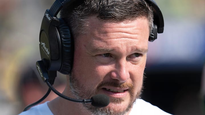 Oregon Head Coach Dan Lanning during the game against Oklahoma State. Oregon Head Coach Dan Lanning during the game against Oklahoma State.