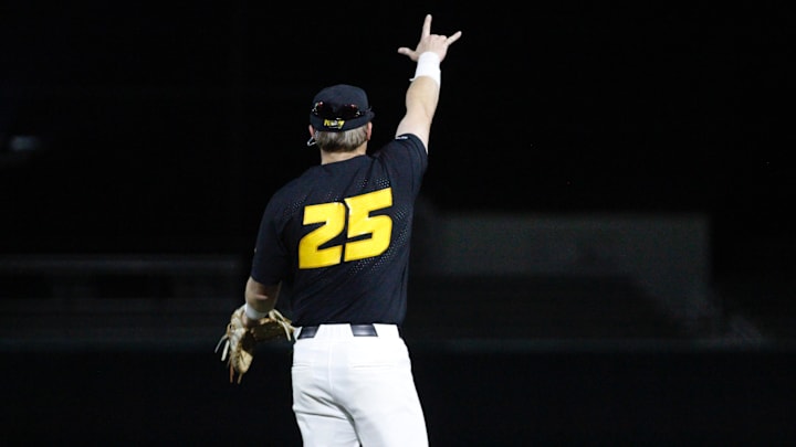 March 24, 2026; O’Fallon, Missouri; Missouri baseball infielder Jase Wiota (25) during a game against Illinois at CarShield Field.