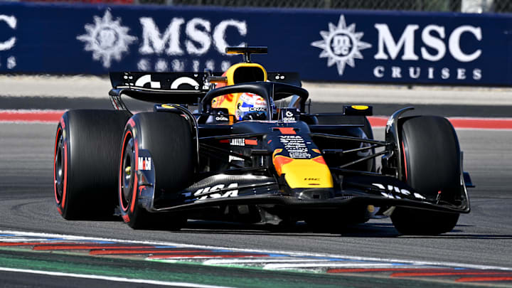 Oct 19, 2025; Austin, TX, USA; Oracle Red Bull Racing driver Max Verstappen (1) of Team Netherlands drives during the 2025 US Grand Prix at Circuit of The Americas in Austin, Texas. Mandatory Credit: Jerome Miron-Imagn Images Oct 19, 2025; Austin, TX, USA; Oracle Red Bull Racing driver Max Verstappen (1) of Team Netherlands drives during the 2025 US Grand Prix at Circuit of The Americas in Austin, Texas. Mandatory Credit: Jerome Miron-Imagn Images