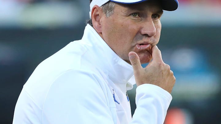 UNLV new football head coach Dan Mullen signed a five-year, $17.5 million contract. UNLV new football head coach Dan Mullen signed a five-year, $17.5 million contract.