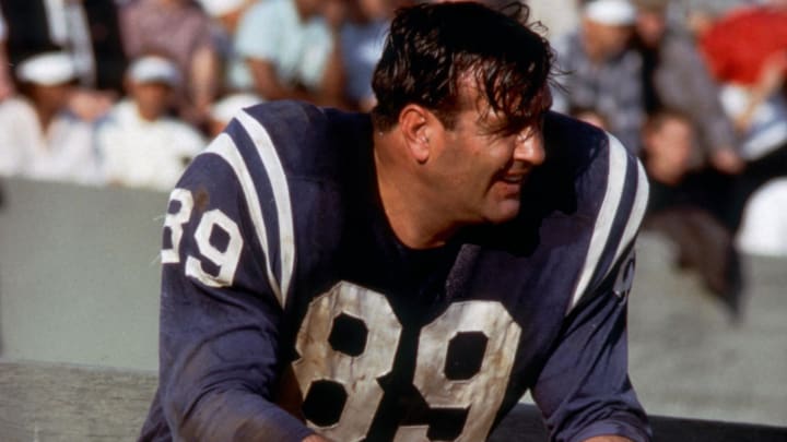 Unknown Date 1964; Unknown Location, USA; FILE PHOTO; Baltimore Colts defensive end (89) GINO MARCHETTI during the 1964 season. Mandatory Credit: Photo By David Boss- USA TODAY Sports © Copyright David Boss
