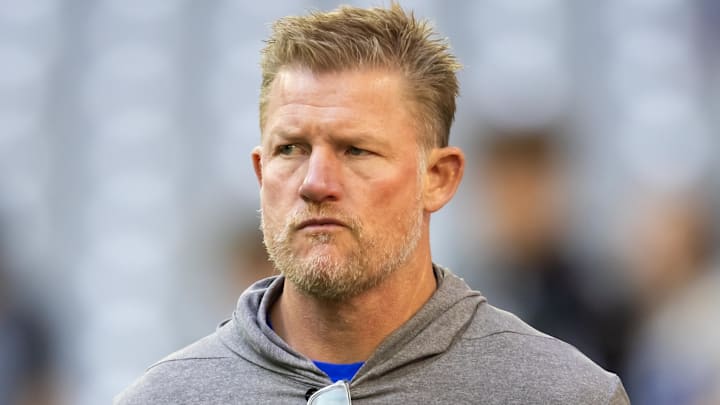 Nov 26, 2023; Glendale, Arizona, USA; Los Angeles Rams general manager Les Snead. Mandatory Credit: Mark J. Rebilas-USA TODAY Sports
