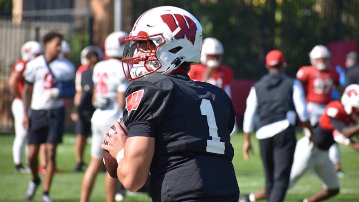 Wisconsin QB Colton Joseph. Wisconsin QB Colton Joseph.