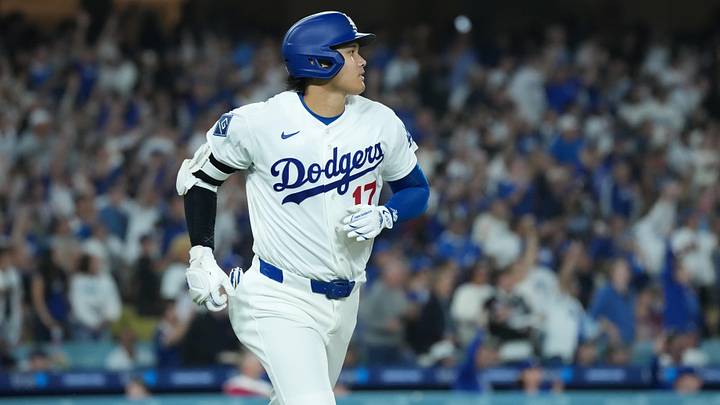 Jun 16, 2026; Los Angeles, California, USA; Los Angeles Dodgers designated hitter Shohei Ohtani (17) reacts after hitting a home run during the sixth inning against the Tampa Bay Rays at Dodger Stadium. Mandatory Credit: Kirby Lee-Imagn Images Jun 16, 2026; Los Angeles, California, USA; Los Angeles Dodgers designated hitter Shohei Ohtani (17) reacts after hitting a home run during the sixth inning against the Tampa Bay Rays at Dodger Stadium. Mandatory Credit: Kirby Lee-Imagn Images