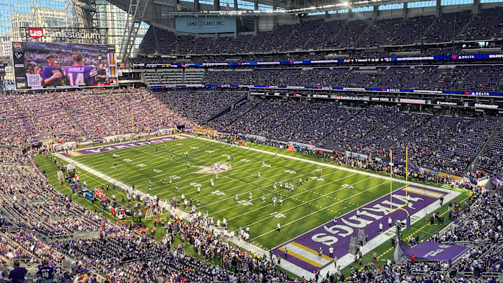 U.S. Bank Stadium ahead of the Vikings-Texans game on Sunday.