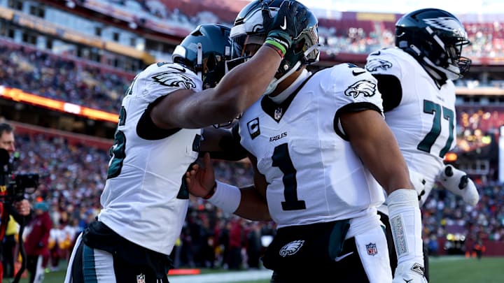 Saquon Barkley (L), Jalen Hurts (R), Philadelphia Eagles