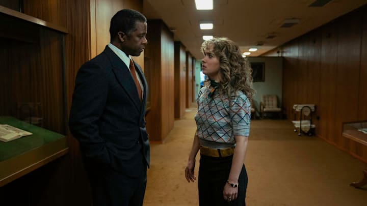 PONIES -- Hanging on the Telephone Episode 102  Pictured: (l-r) Adrian Lester as Dane, Haley Lu Richardson as Twila 