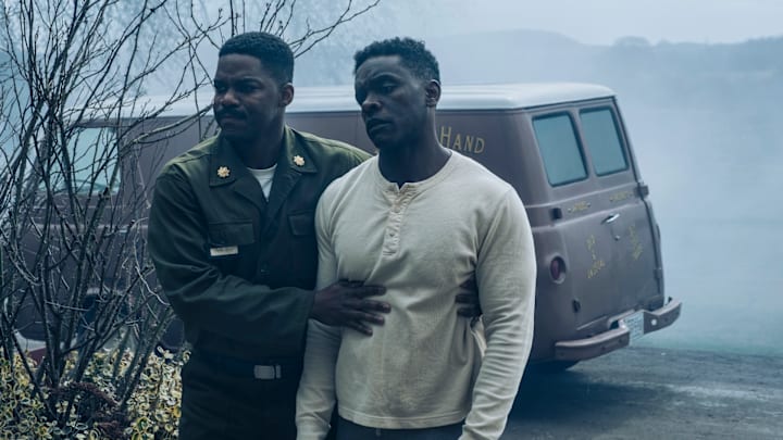 Jovan ADep and Chris Chalk in IT: Welcome to Derry. Jovan ADep and Chris Chalk in IT: Welcome to Derry.