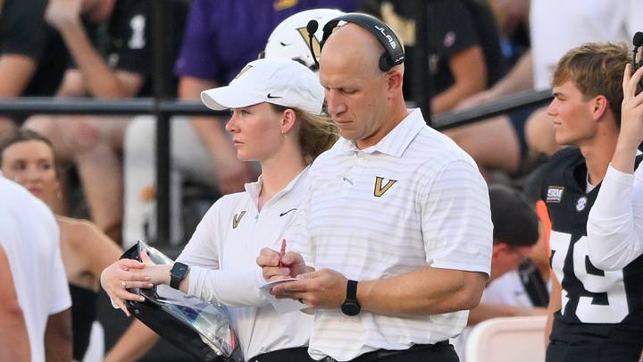 Sep 5, 2026; Nashville, Tennessee, USA; Vanderbilt Commodores head coach Clark Lea looks on against the Austin Peay Governors during the first half at FirstBank Stadium. Mandatory Credit: Steve Roberts-Imagn Images Sep 5, 2026; Nashville, Tennessee, USA; Vanderbilt Commodores head coach Clark Lea looks on against the Austin Peay Governors during the first half at FirstBank Stadium. Mandatory Credit: Steve Roberts-Imagn Images