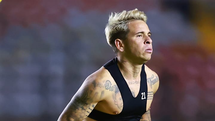 Yeferson Soteldo celebra un gol con Tigres. Yeferson Soteldo celebra un gol con Tigres.