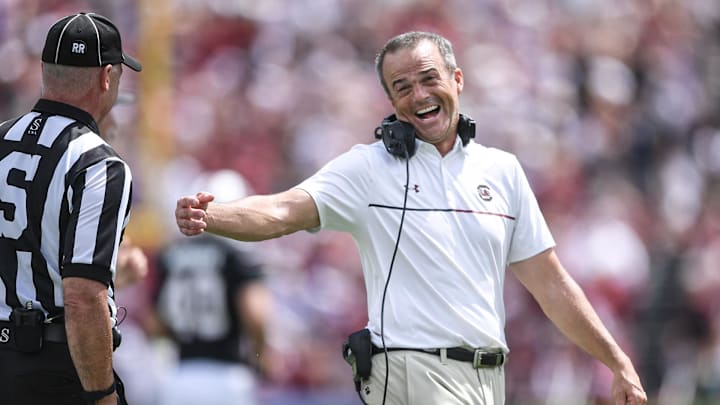 South Carolina football coach Shane Beamer could only laugh at the poor officiating on Saturday