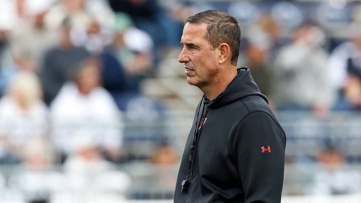 Sep 26, 2026; University Park, Pennsylvania, USA; Wisconsin Badgers head coach Luke Fickell looks on during a warmup prior to the game against the Penn State Nittany Lions at West Shore Home Field at Beaver Stadium. Mandatory Credit: Matthew O'Haren-Imagn Images Sep 26, 2026; University Park, Pennsylvania, USA; Wisconsin Badgers head coach Luke Fickell looks on during a warmup prior to the game against the Penn State Nittany Lions at West Shore Home Field at Beaver Stadium. Mandatory Credit: Matthew O'Haren-Imagn Images