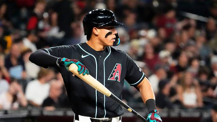 Arizona Diamondbacks Jose Fernandez (11) steps to the plate against the Chicago White Sox in the third inning on April 22, 2026, at Chase Field in Phoenix.