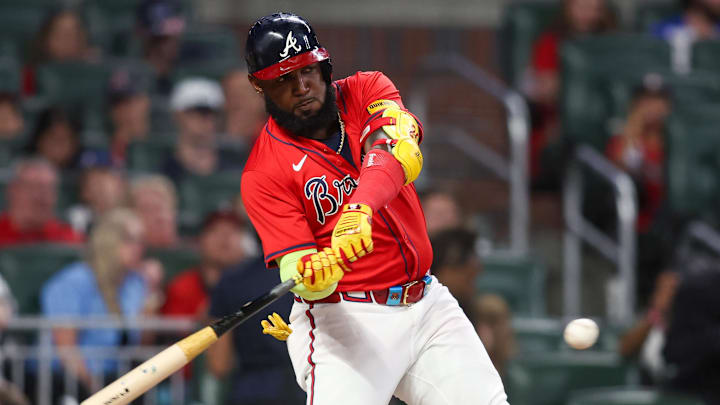 Atlanta Braves designated hitter Marcell Ozuna Atlanta Braves designated hitter Marcell Ozuna