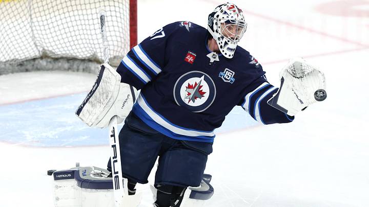 Connor Hellebuyck may be looking for a trade away from the Jets. 