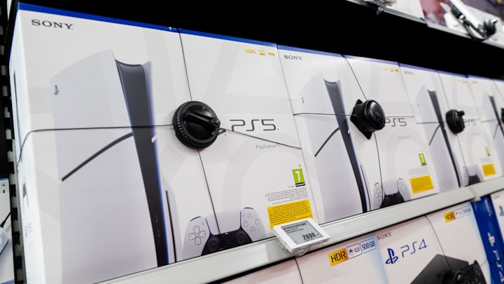PlayStation 5 video game consoles seen at the shopping mall...