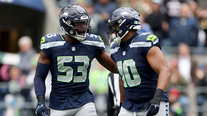 Boye Mafe and Uchenna Nwosu of the Seahawks