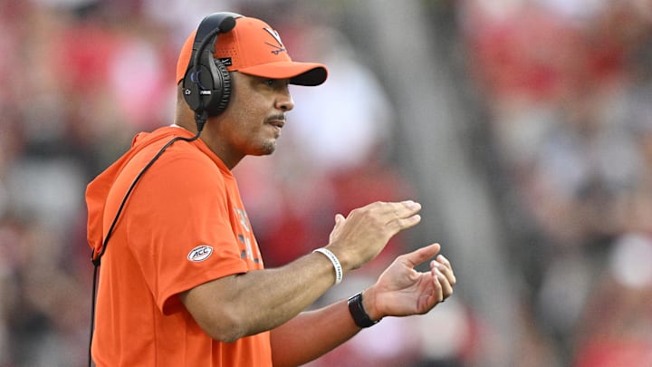 Virginia Cavaliers head coach Tony Elliott