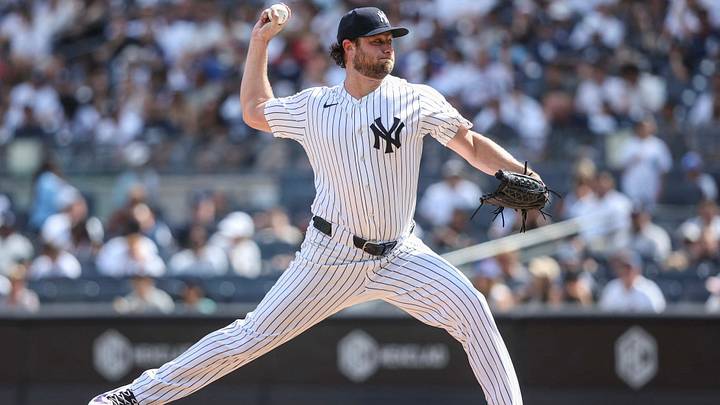 Sep 12, 2026; Bronx, New York, USA; New York Yankees starting pitcher Gerrit Cole (45) pitches in the third inning against the New York Mets at Yankee Stadium. Mandatory Credit: Wendell Cruz-Imagn Images Sep 12, 2026; Bronx, New York, USA; New York Yankees starting pitcher Gerrit Cole (45) pitches in the third inning against the New York Mets at Yankee Stadium. Mandatory Credit: Wendell Cruz-Imagn Images