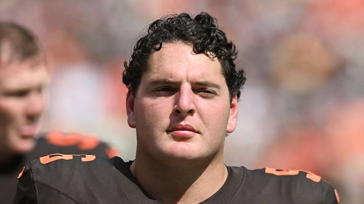 Cleveland Browns center Luke Wypler (56) at Huntington Bank Field. 