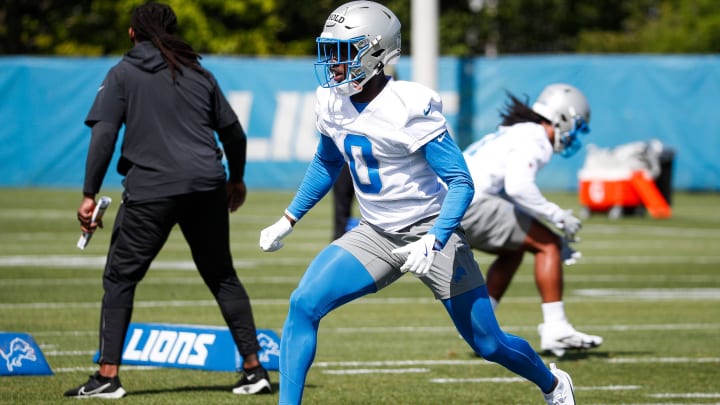 Detroit Lions cornerback Terrion Arnold (0)