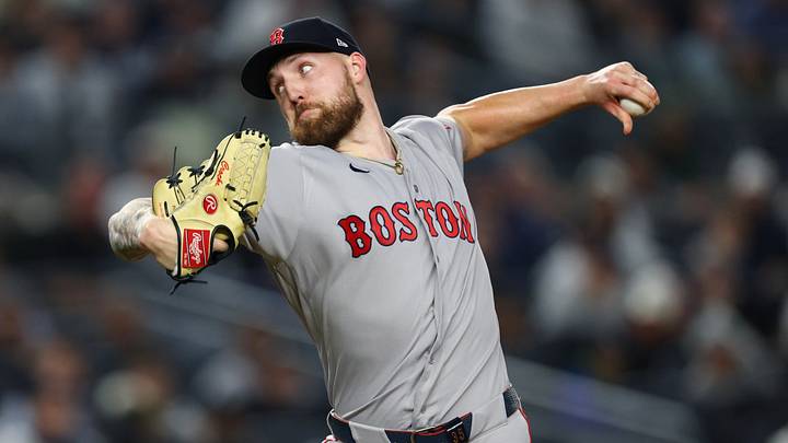 Sep 30, 2026; Bronx, New York, USA; Boston Red Sox pitcher Garrett Crochet (35) delivers a pitch in the sixth inning against the New York Yankees during game two of the Wildcard round for the 2026 MLB Playoffs at Yankee Stadium. Mandatory Credit: Vincent Carchietta-Imagn Images Sep 30, 2026; Bronx, New York, USA; Boston Red Sox pitcher Garrett Crochet (35) delivers a pitch in the sixth inning against the New York Yankees during game two of the Wildcard round for the 2026 MLB Playoffs at Yankee Stadium. Mandatory Credit: Vincent Carchietta-Imagn Images