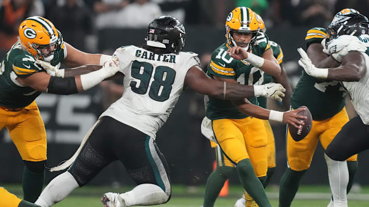 Jordan Love and the Packers are road underdogs in a rematch against the Philadelphia Eagles. Jordan Love and the Packers are road underdogs in a rematch against the Philadelphia Eagles.