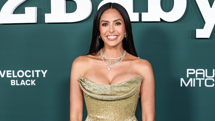 Vanessa Bryant arrives at the 2024 Baby2Baby Gala Presented by Paul Mitchell held at the Pacific Design Center on November 9, 2024 in West Hollywood.